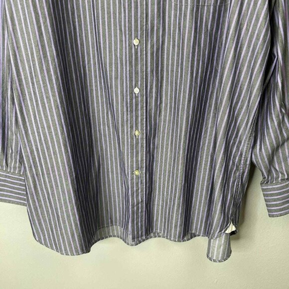 Peter Millar Shirt Mens‎ Size XXL Purple Stripe Long Sleeve Button Up Cotton - Picture 4 of 10